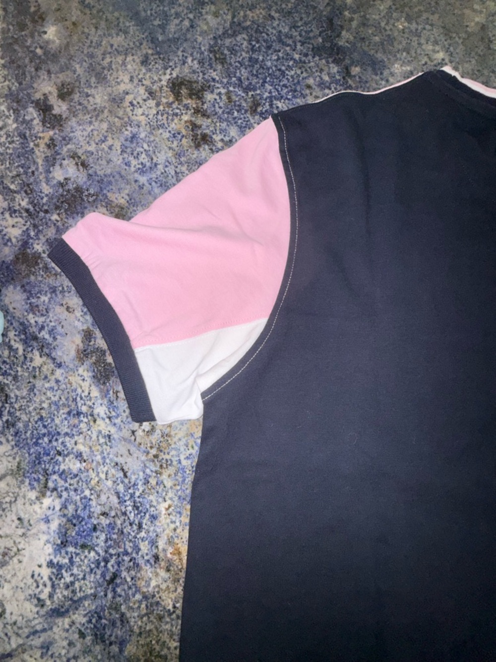 Eden Park Colorblock Crewneck T-Shirt - Pink/White/Navy Men’s Medium - Picture 7 of 12